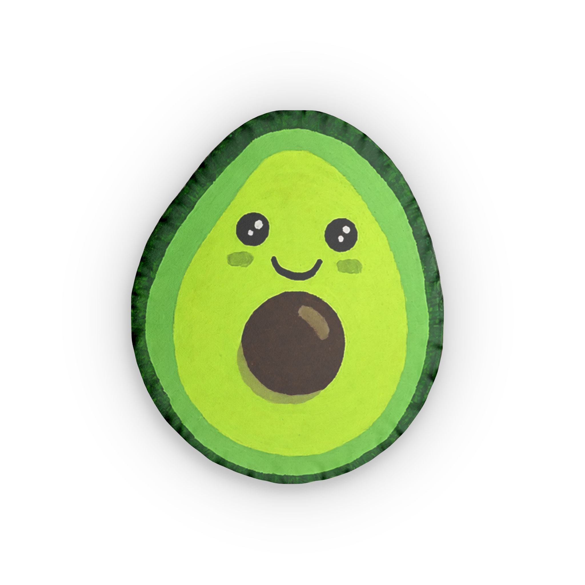 Avocado Plush Pillow — Cute Kawaii Avocado Shaped Throw Pillow