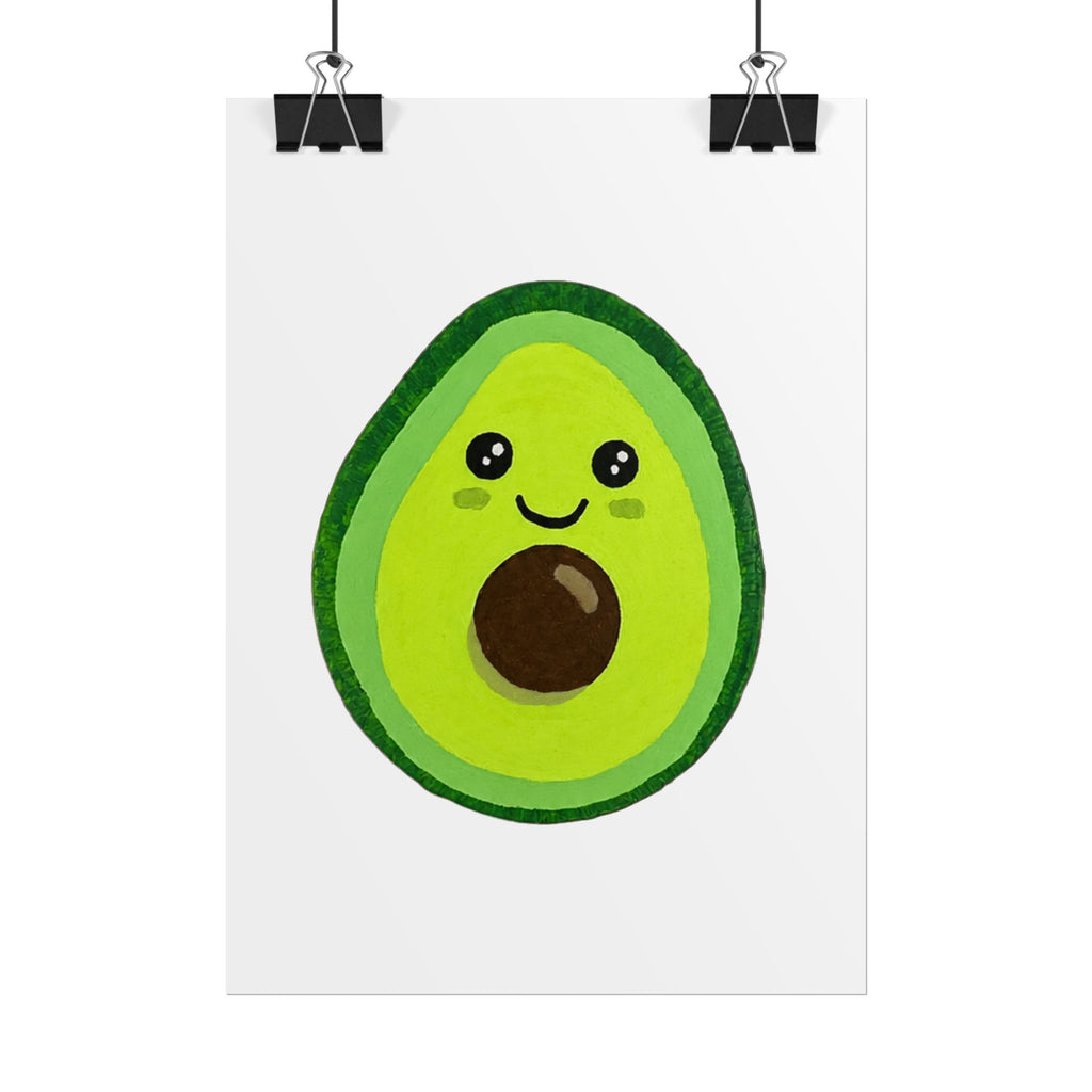 Cute Kawaii Avocado Poster Print