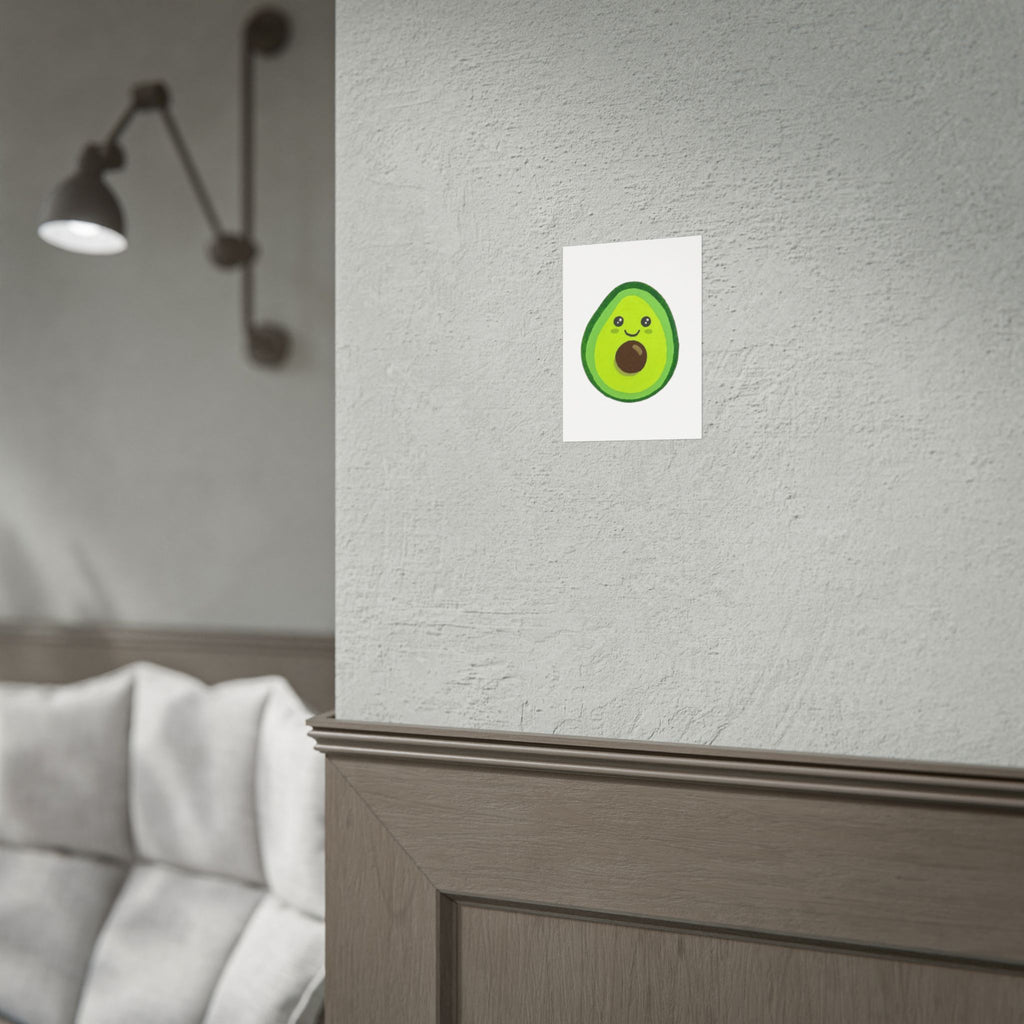 Cute Kawaii Avocado Poster Print