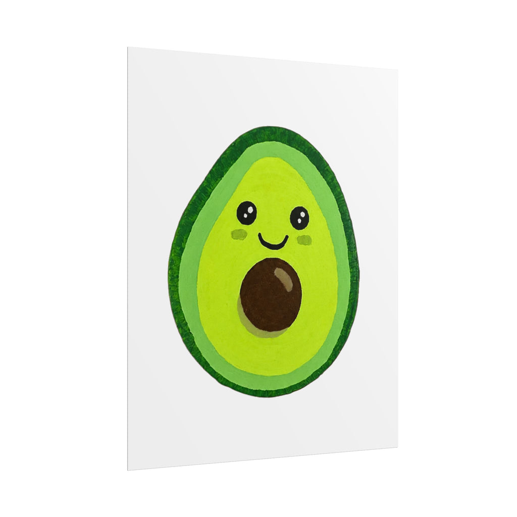 Cute Kawaii Avocado Poster Print