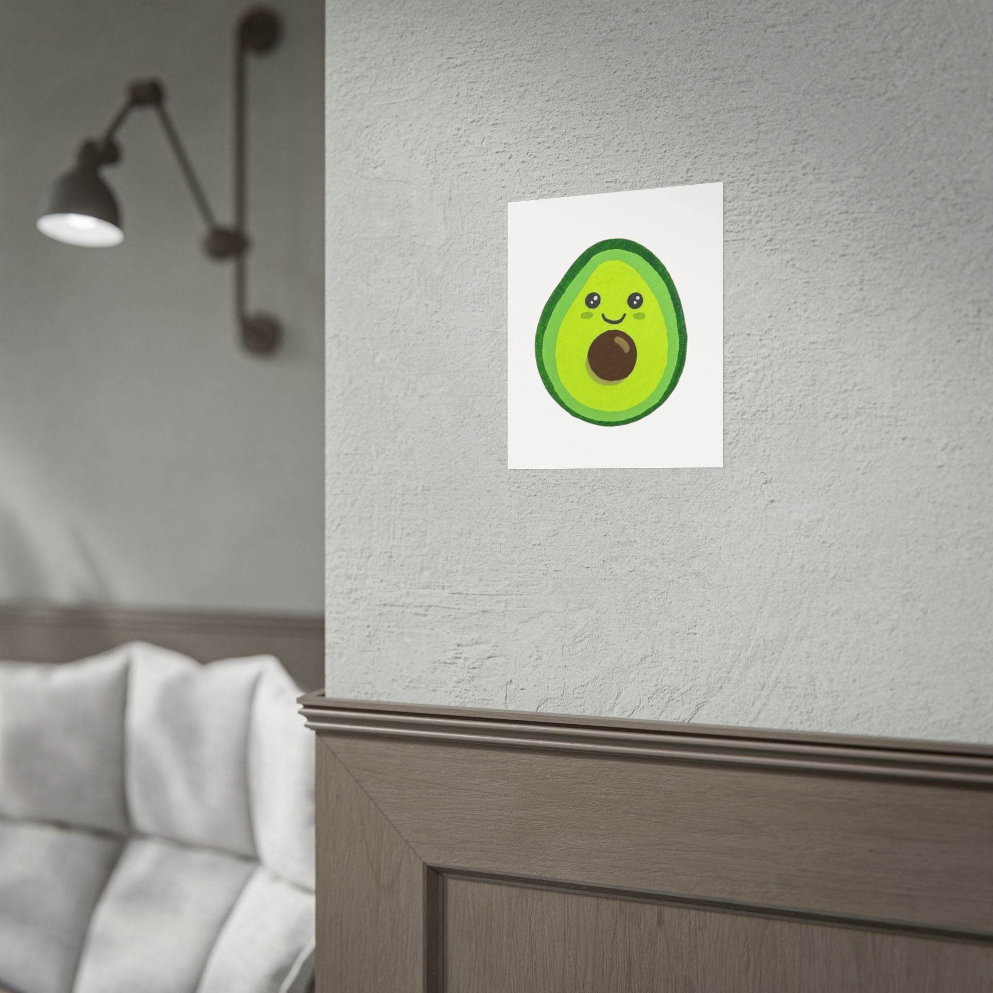 Cute Kawaii Avocado Poster Print