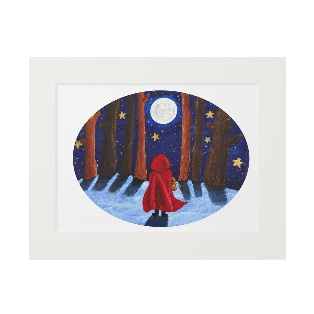 Moonlit Red Riding Hood Fine Art Print