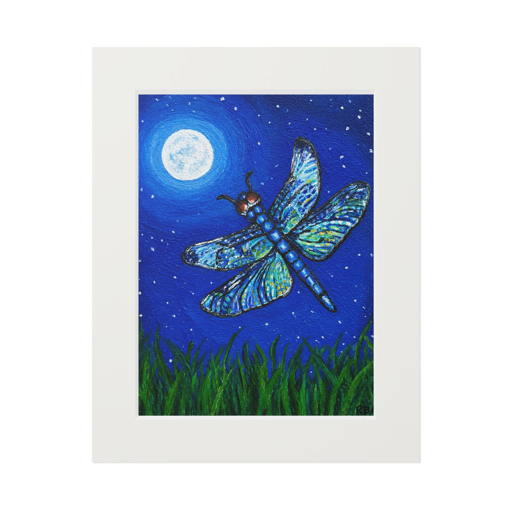 Dragonfly Mosaic White Frame