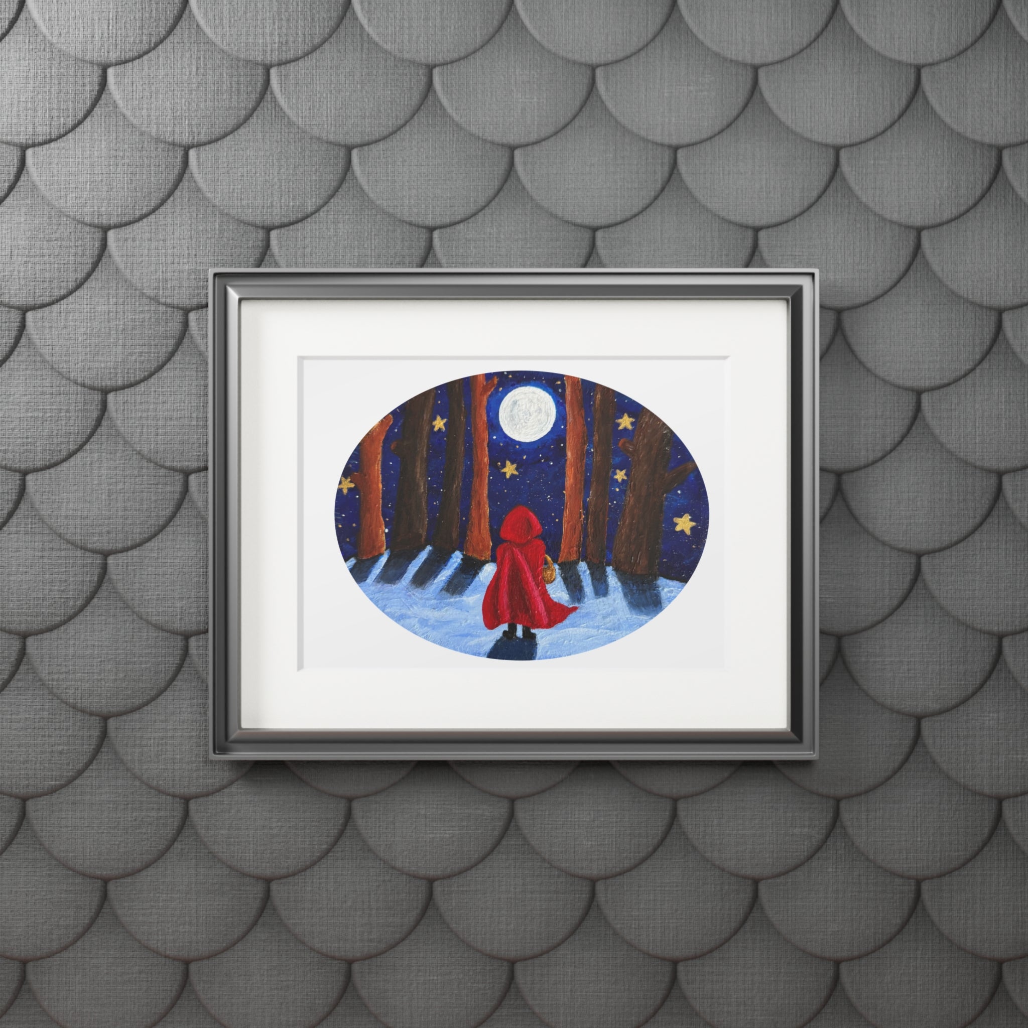 Moonlit Red Riding Hood Fine Art Print