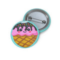Ice Cream Smile Pin Button – Cute Kawaii Cone Badge
