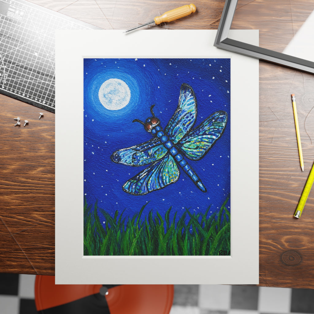 Dragonfly Mosaic White Frame