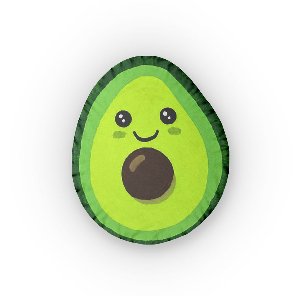 Avocado Plush Pillow — Cute Kawaii Avocado Shaped Throw Pillow