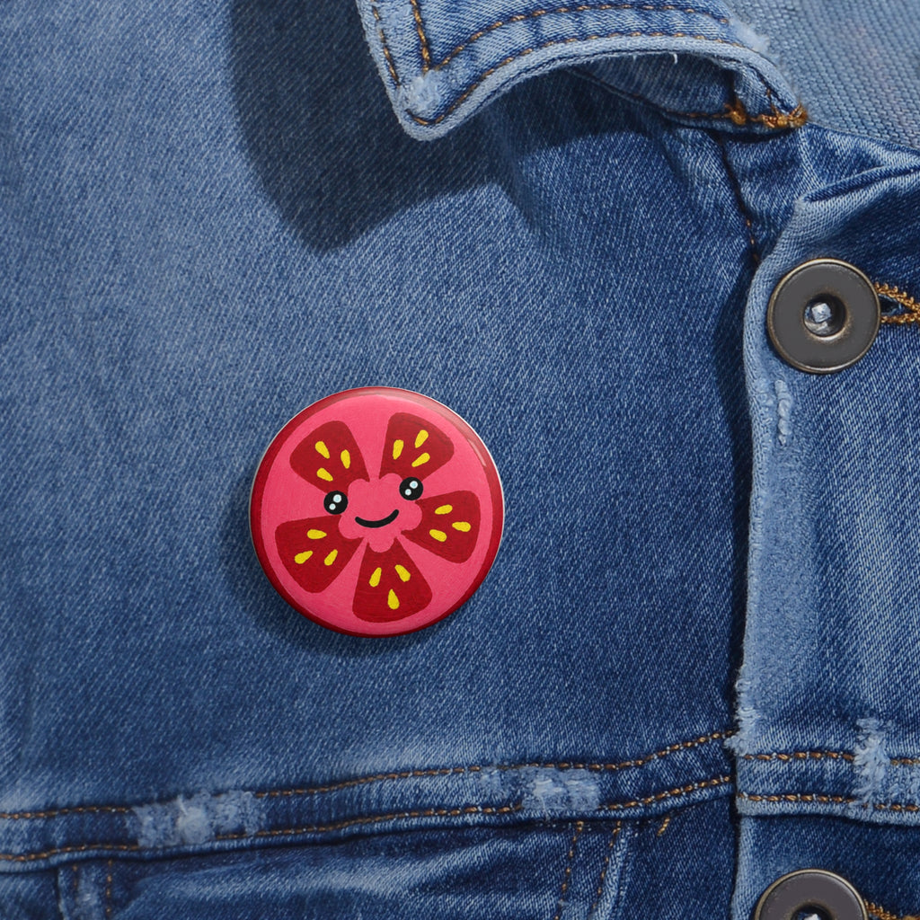 Tomato Slice Pin Button