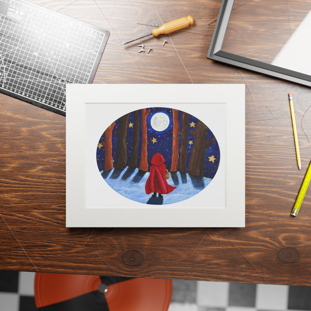Moonlit Red Riding Hood Fine Art Print
