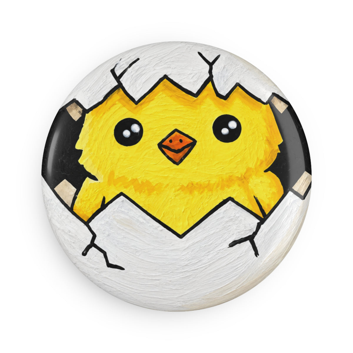 Cute Chick Hatching Round Magnet – Easter Chick Button Magnet