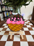 Kawaii Ice Cream Wood Slice