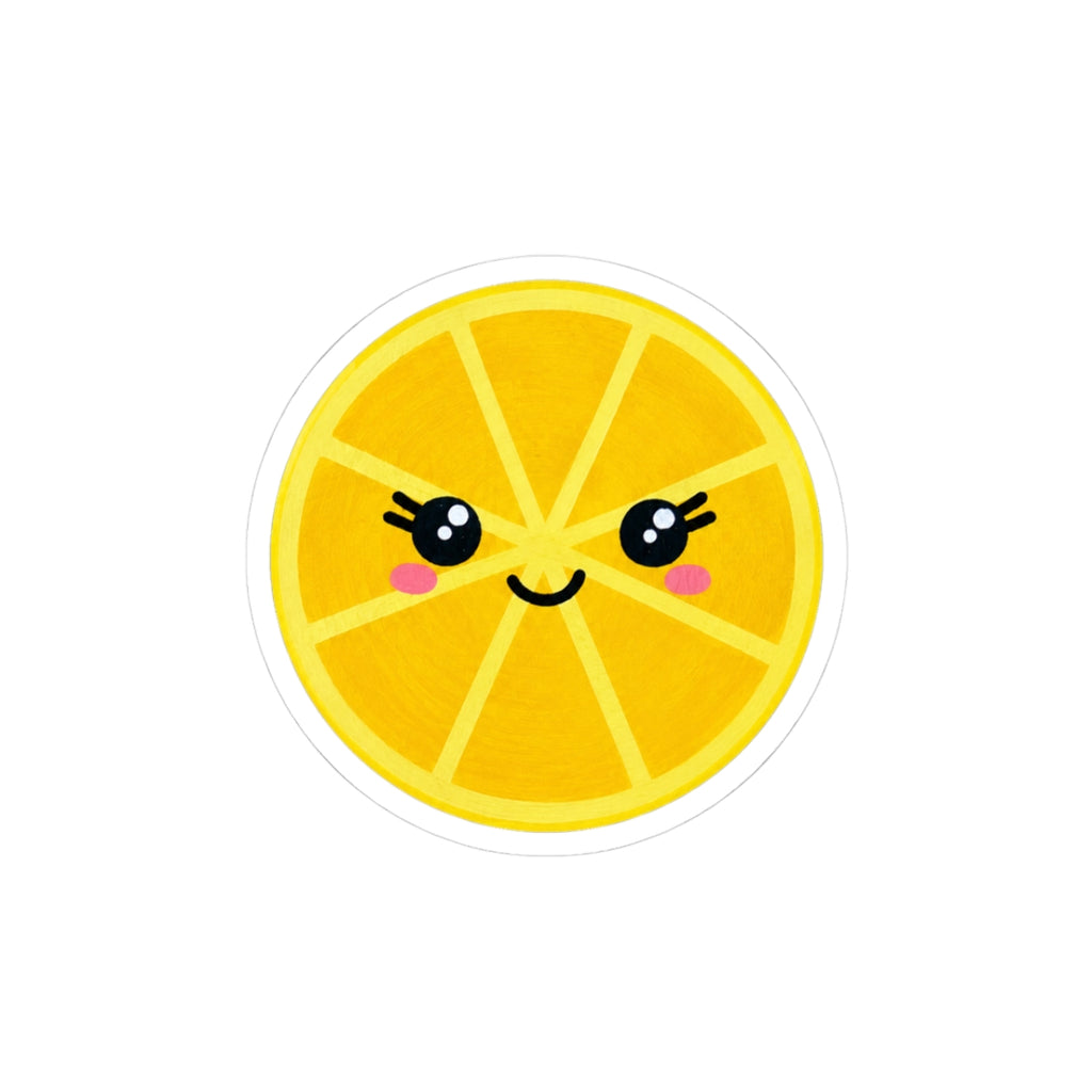 Kawaii Lemon Slice Vinyl Sticker