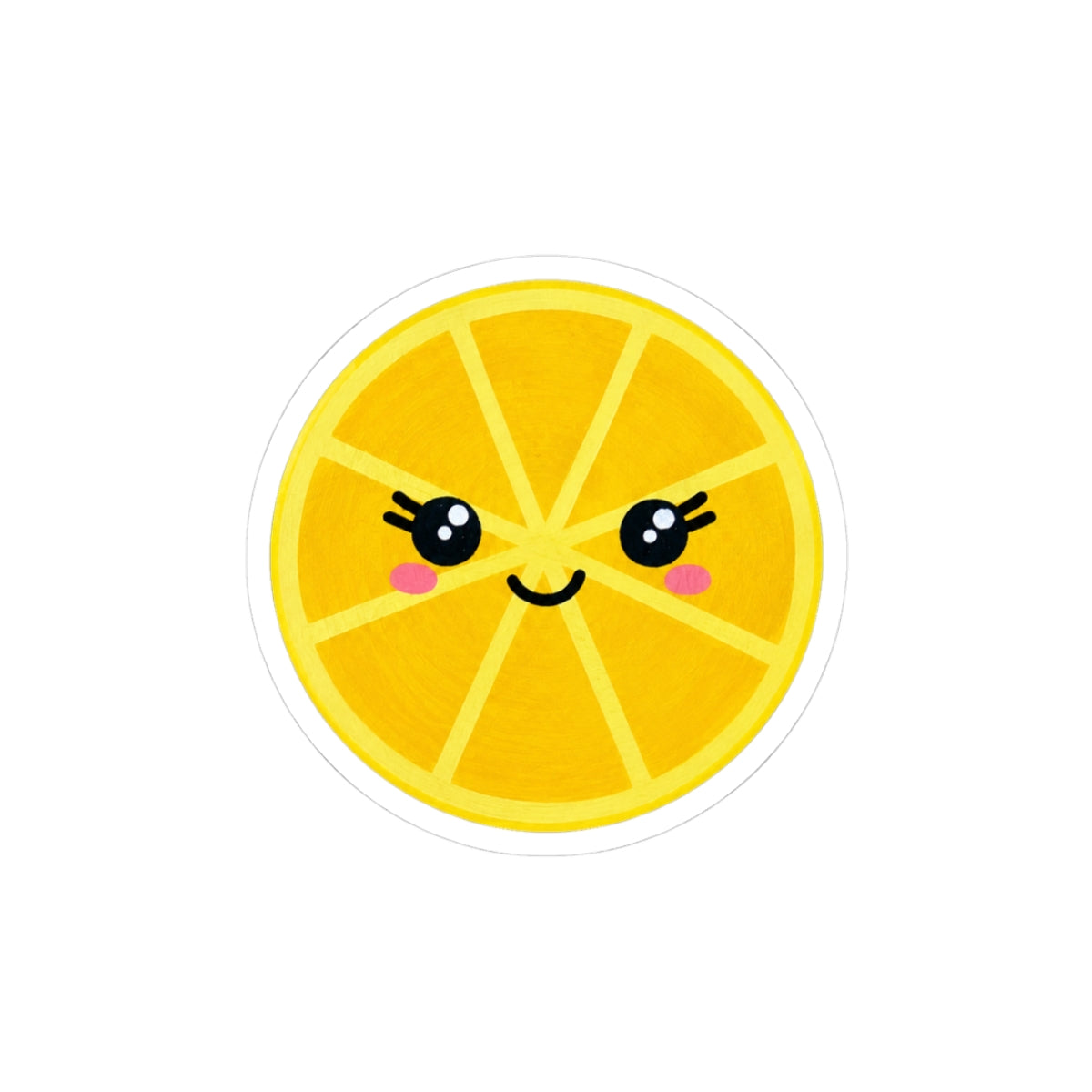 Kawaii Lemon Slice Vinyl Sticker