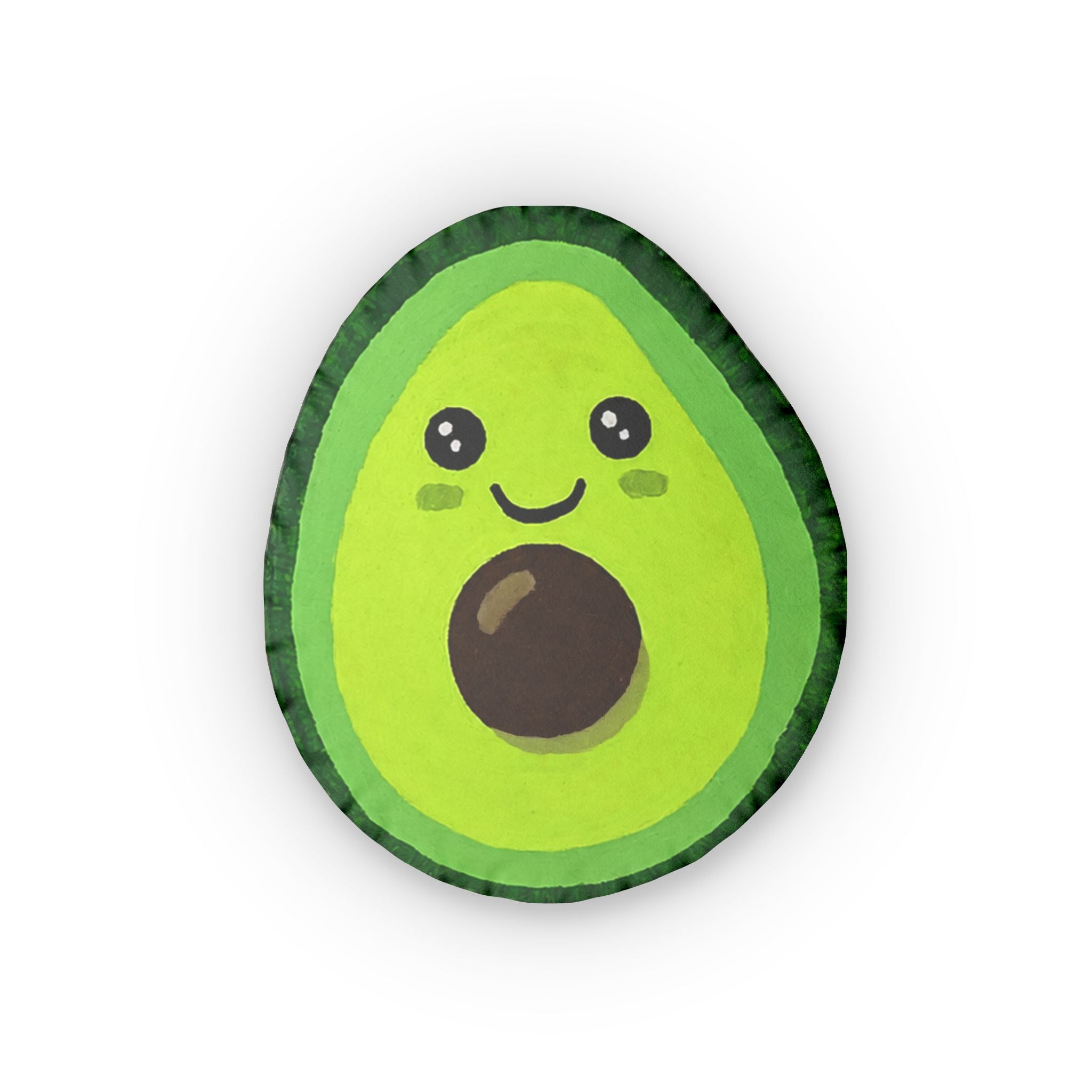 Avocado Plush Pillow — Cute Kawaii Avocado Shaped Throw Pillow