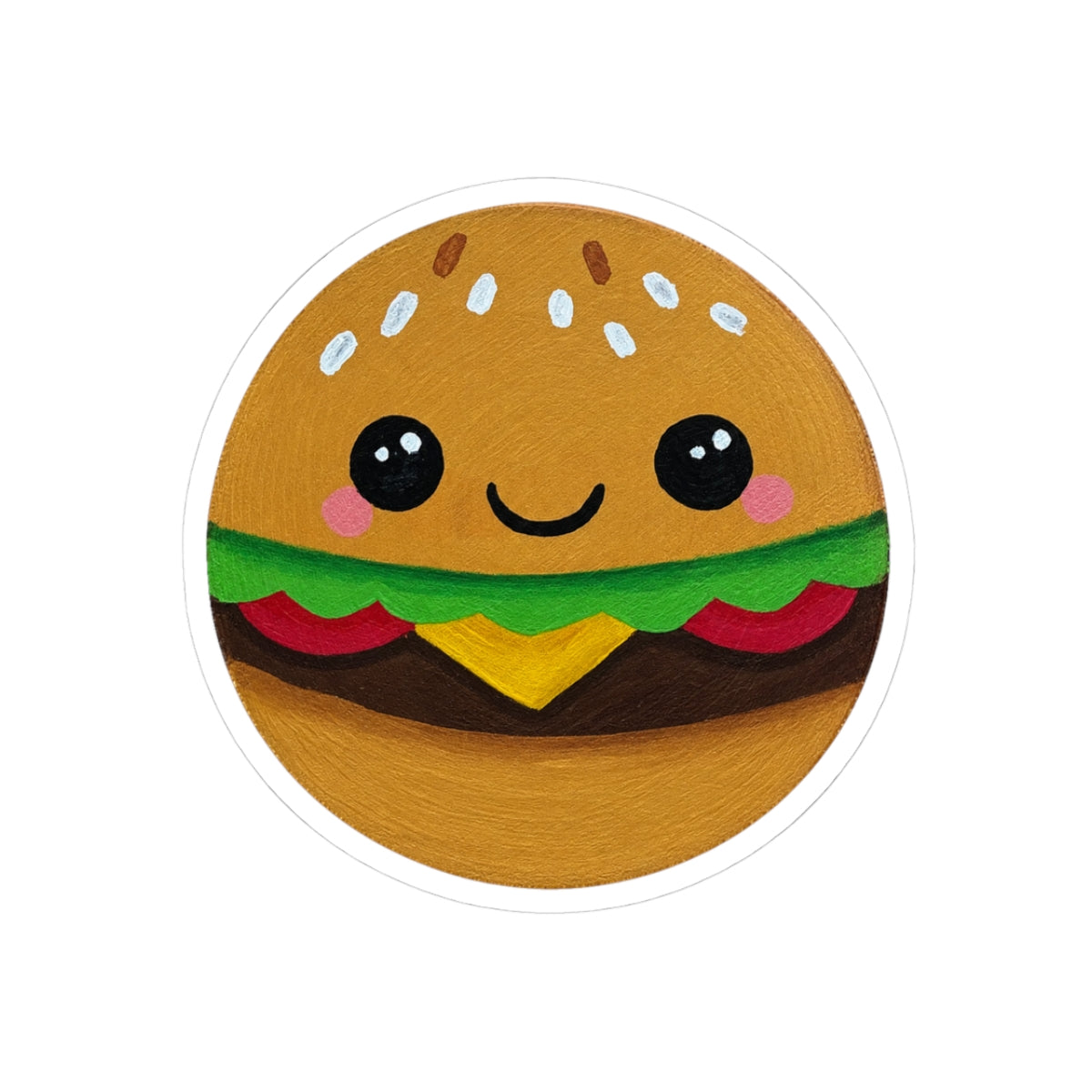 Cute Kawaii Hamburger Sticker