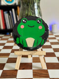 Kawaii Frog Painting on Wood