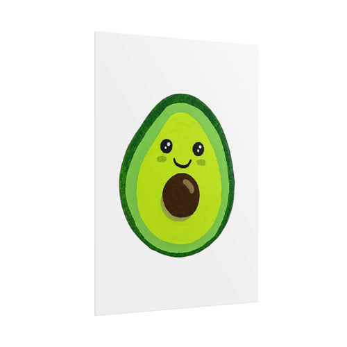 Cute Kawaii Avocado Poster Print
