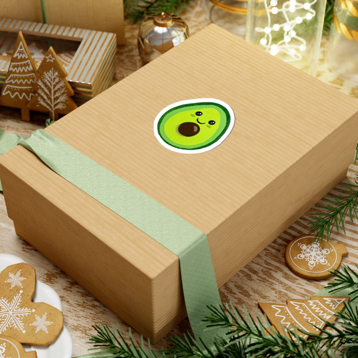 Kawaii Avocado Vinyl Sticker