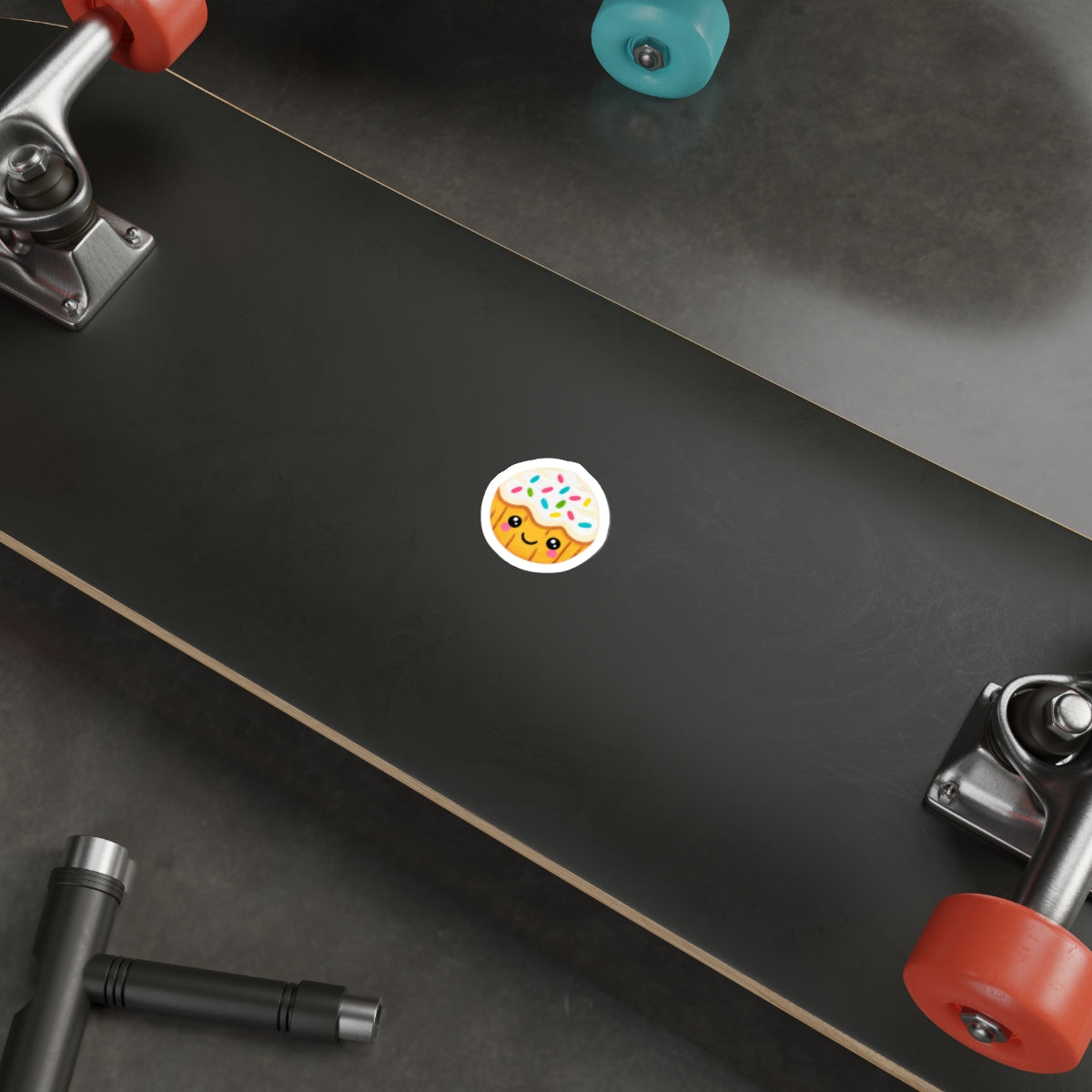 Cute Cupcake Sticker — Kawaii Sweet Treat Die-Cut Sticker with Sprinkles