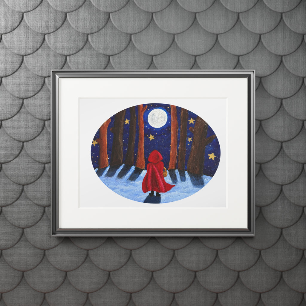 Moonlit Red Riding Hood Fine Art Print