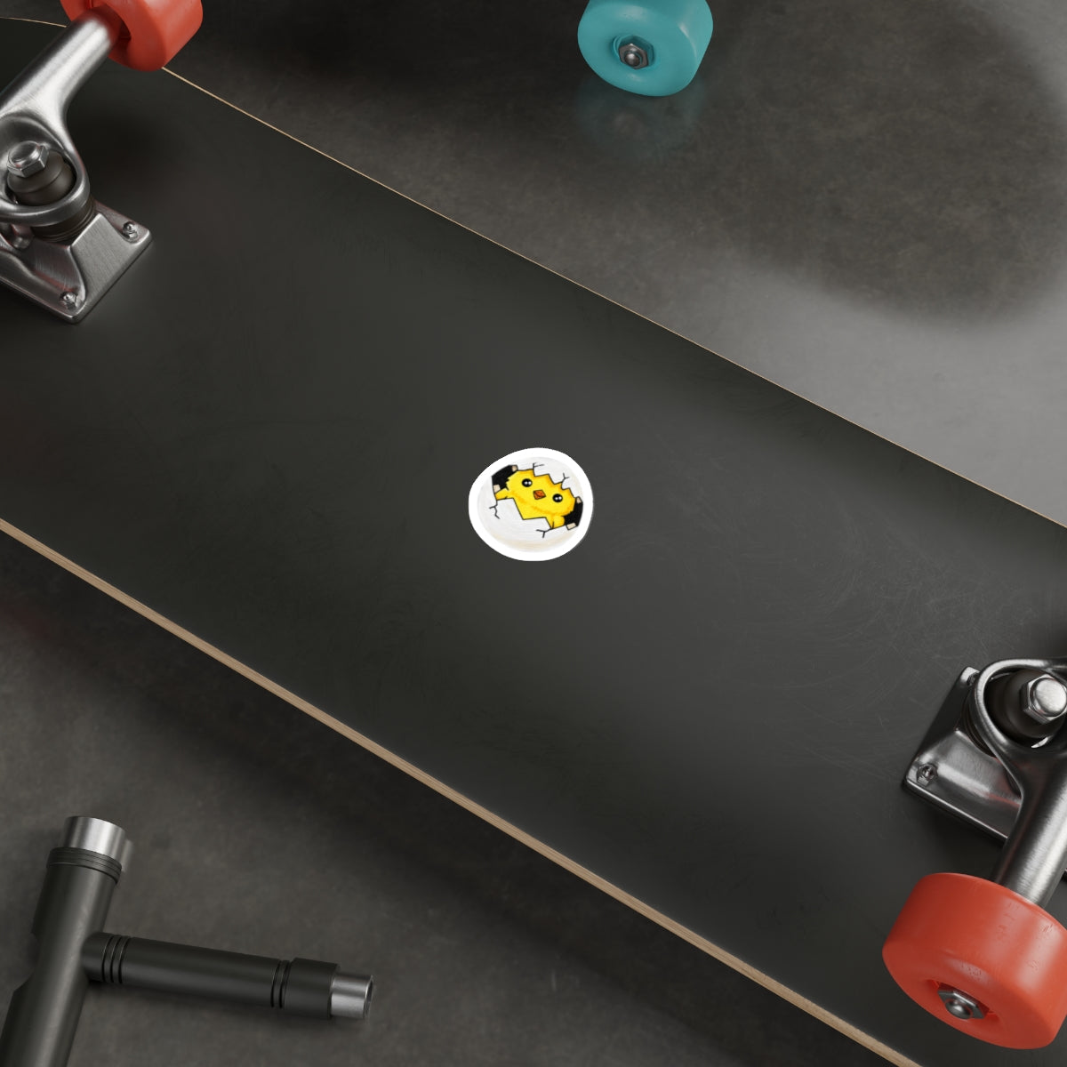 Cute Hatching Chick Die-Cut Sticker — Adorable Baby Chick in Egg