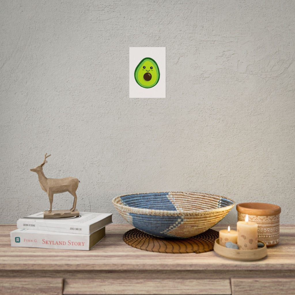 Cute Kawaii Avocado Poster Print