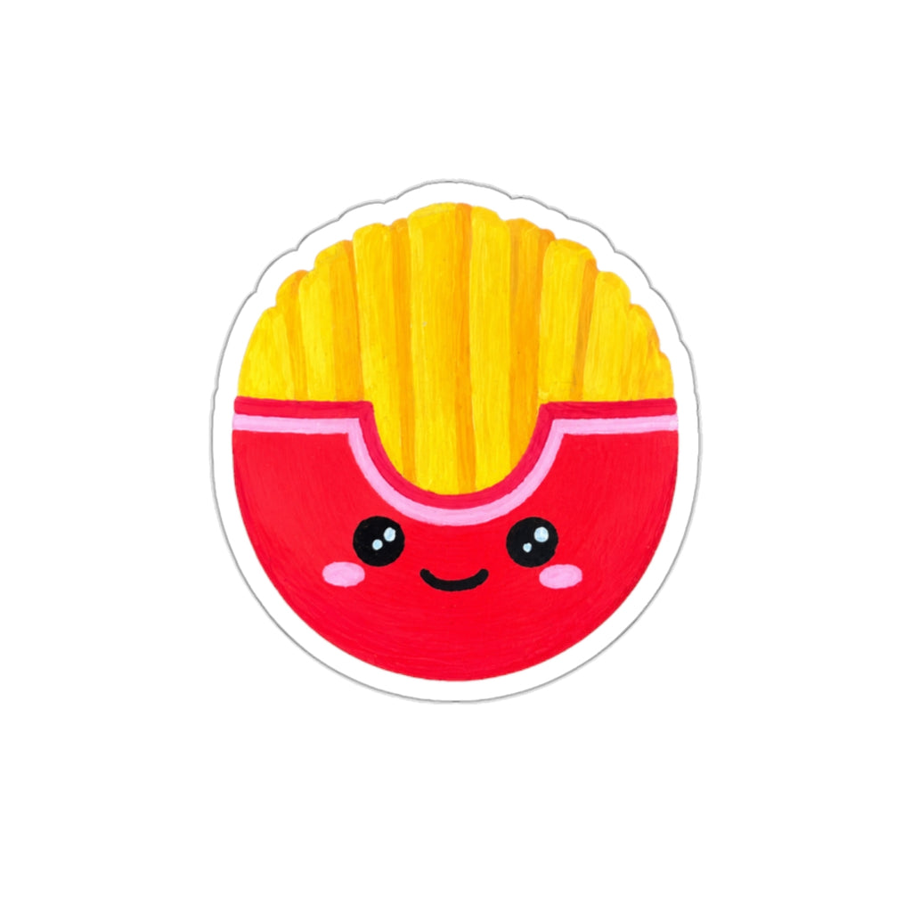 Kawaii Fries Die-Cut Sticker — Cute French Fry Sticker