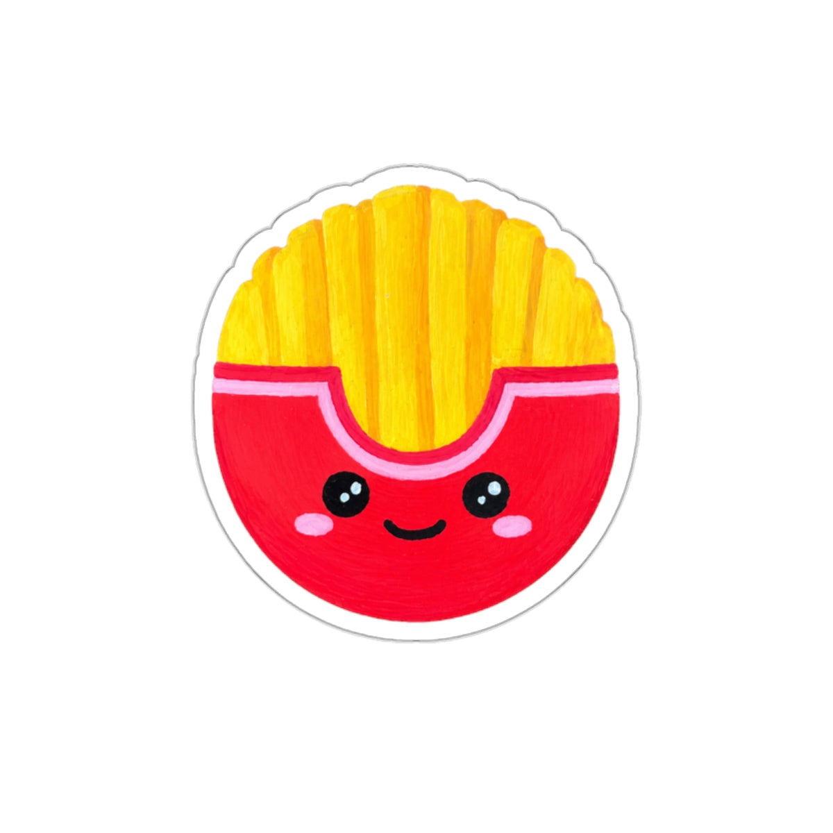 Kawaii Fries Die-Cut Sticker — Cute French Fry Sticker