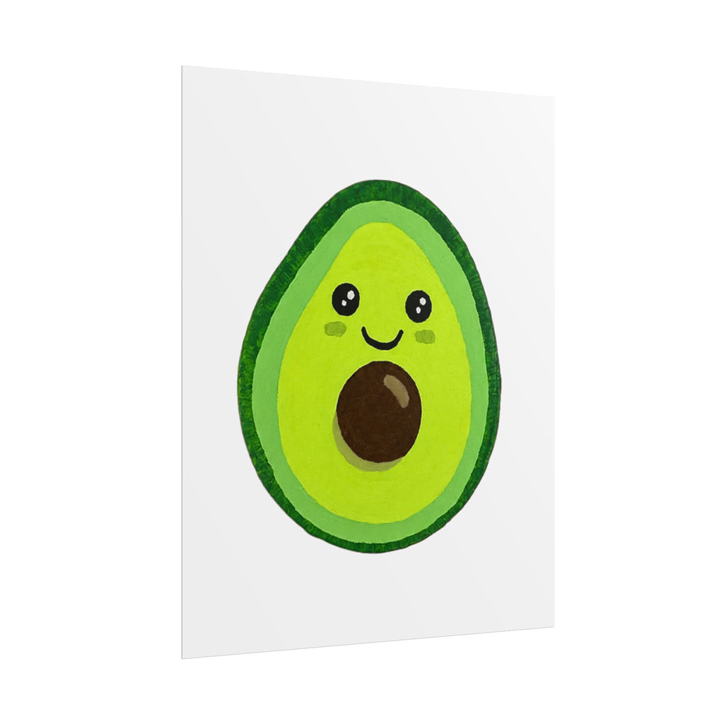 Cute Kawaii Avocado Poster Print
