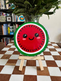 Cute Watermelon Painting on Wood