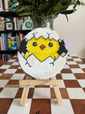 Hatching Chick Painting on Wood
