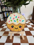Kawaii Cupcake Wood Slice Painting