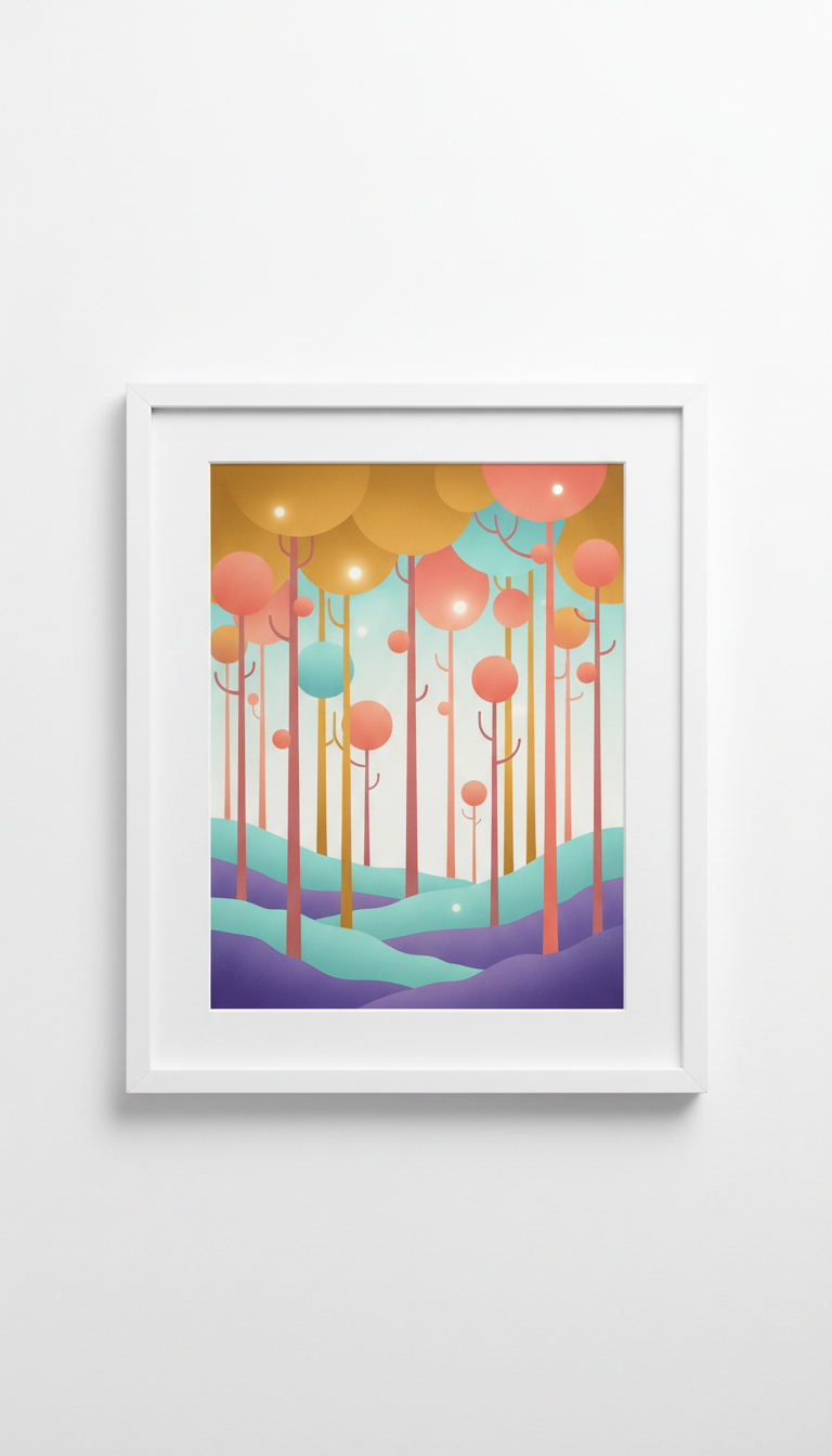 Dreamy Forest Scene Premium Print